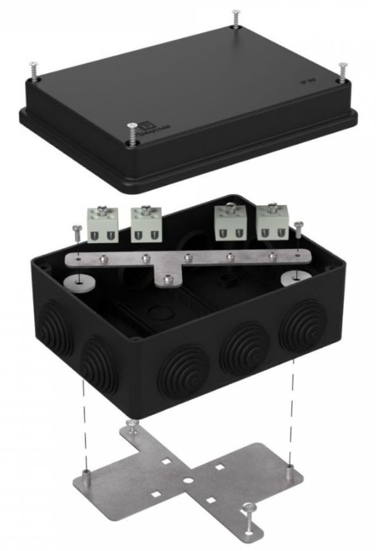 Коробка огнестойкая для о/п Е15-Е120 RAL9005 150х110х70 (40-0310-9005-FR2.5-8) (Промрукав)