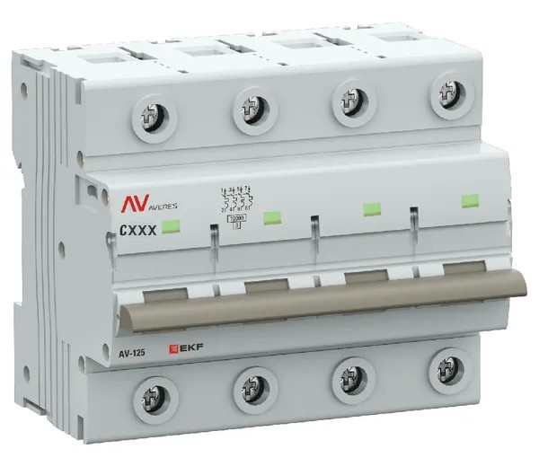 AV-125 4P 63A (C) 10kA AVERES (mcb125-4-63C-av)