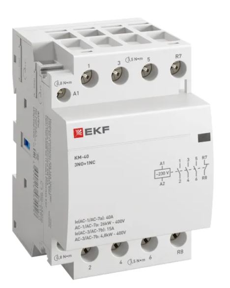 КМ 40А 3NO+1NC 230В АС (3 мод.) PROXIMA (km-3-40-31)