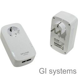 TP-Link TL-PA7020P KIT AV1000 Комплект 2-портовых гигабитных адаптеров Powerline со встроенной