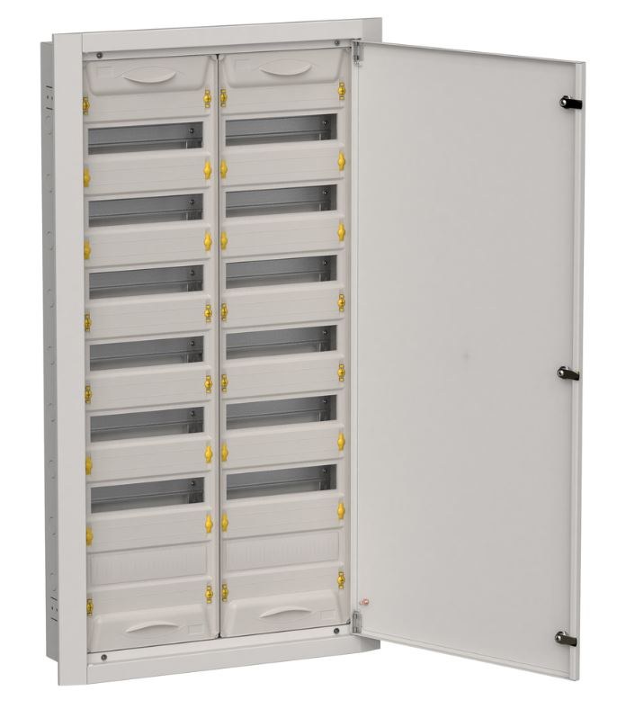 Корпус металлический встраиваемый TITAN 5 ЩРв-168 (2х84) 1130х625х130 IP31 одна дверь серый (TI5-50-V-2х084-31-7035)