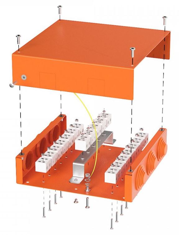 Коробка металлическая огнестойкая Е15-Е120 200х200х50 (70-0391-FR6.0-38) (Промрукав)