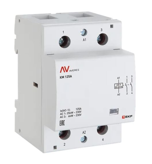 КМ 40А 2NO+2NC 24В АС (3 мод.) AVERES (km-av-3-40-22-24V)