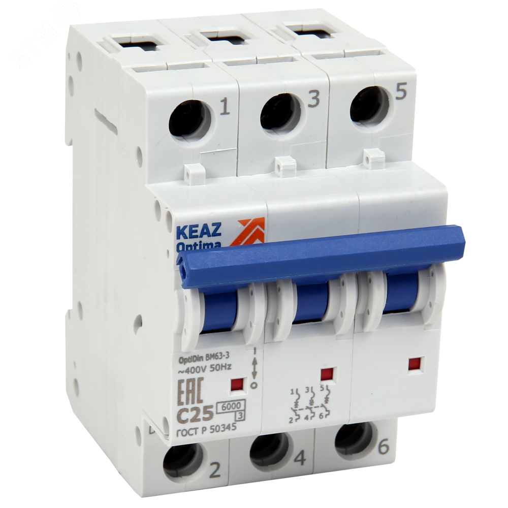 OptiDin BM63-3B2-УХЛ3, КЭАЗ (260779)