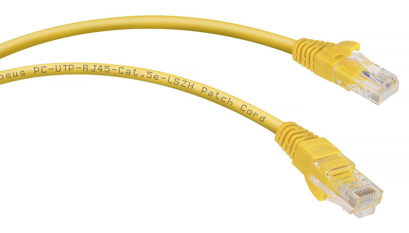 PC-UTP-RJ45-Cat.5e-3m-YL-LSZH (9500c), желтый