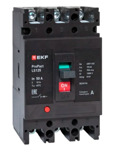 LS125 18кА 3P 50А ProPact (mccb-125-18-3-50-ls)