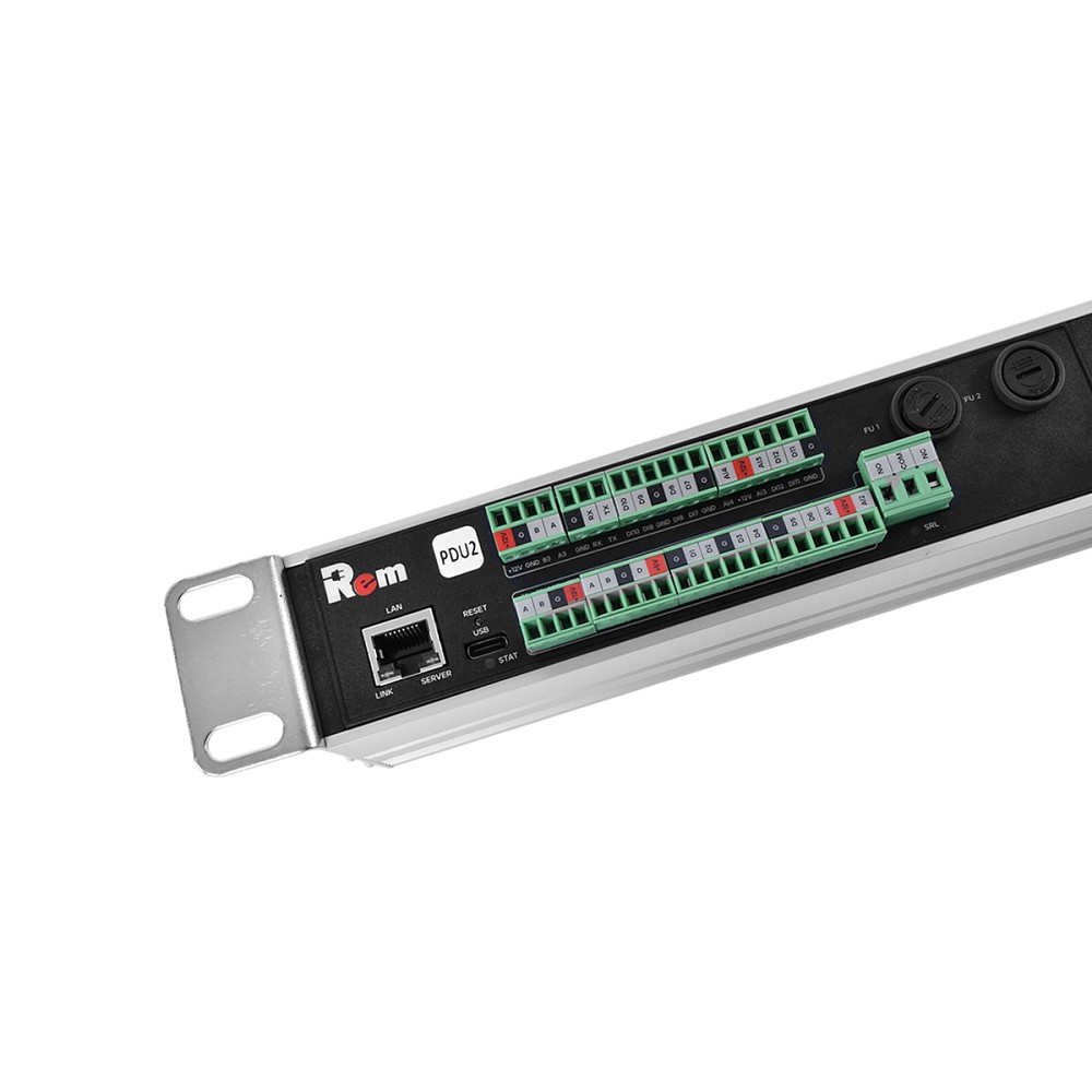REM Верт блок розеток Rem-2MC,LINUX,мониторинг,управление,1*32А,авт,10x2S,1820мм,колодка