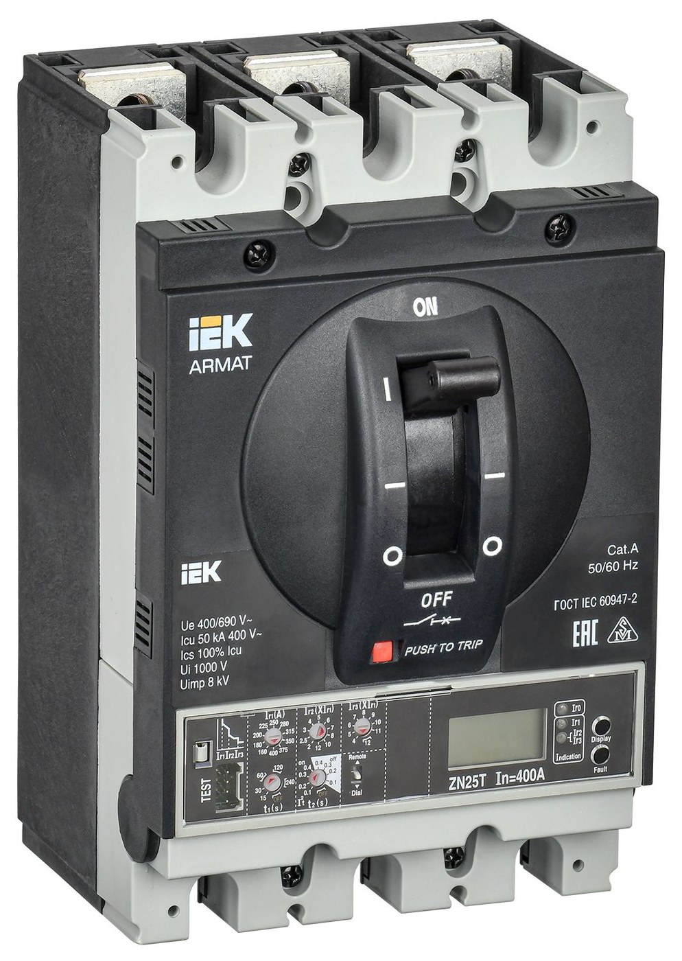 Автоматический выключатель в литом корпусе 3P G 50кА 250А (AR-MCCB-3G-050-0250A-ELPC)