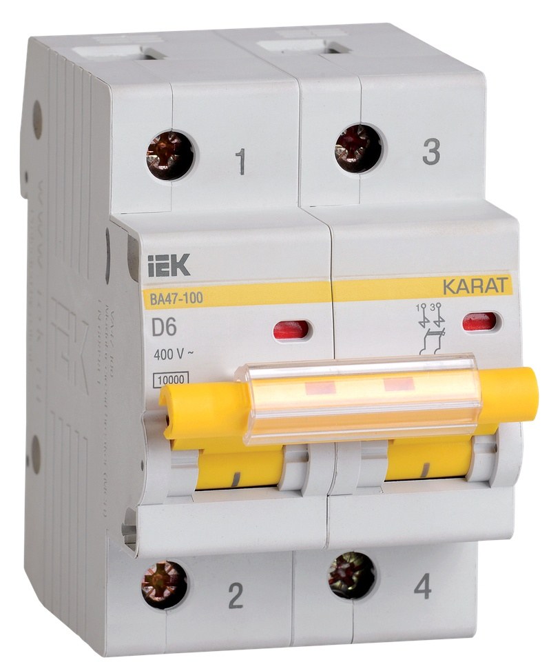 ВА47-100 2P D 6А 10кА KARAT (MVA40-2-006-D)