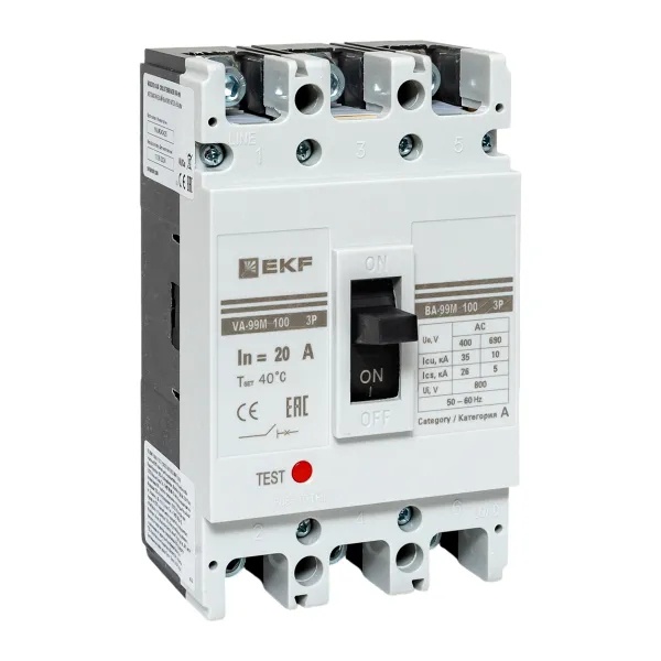 ВА-99М 100/20А 3P 35кА (mccb99-100-20m)