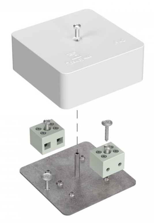Коробка огнестойкая для кабель-канала Е15-Е120 RAL9003 75х75х30 (40-0450-FR1.5-4) (Промрукав)