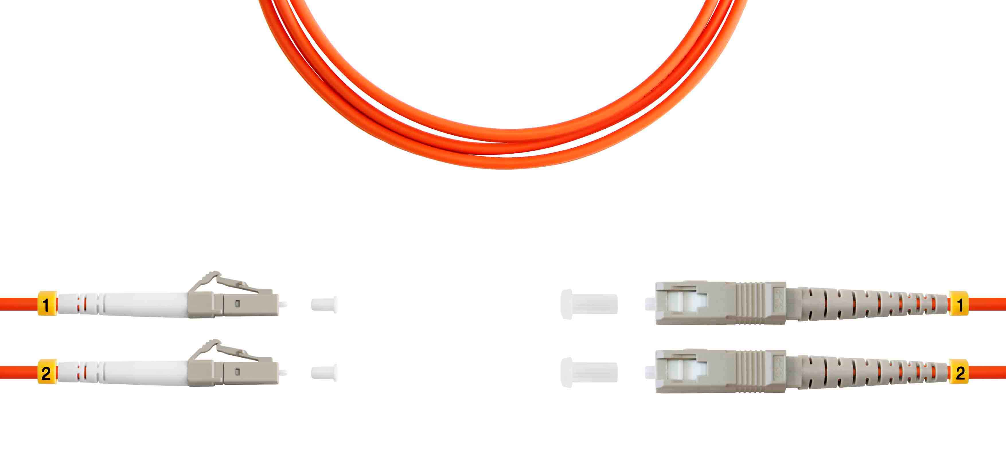 Патч-корд ВО MM(OM2), LC/UPC-SC/UPC, 3.0мм, duplex, LSZH, 5м (09-12024)