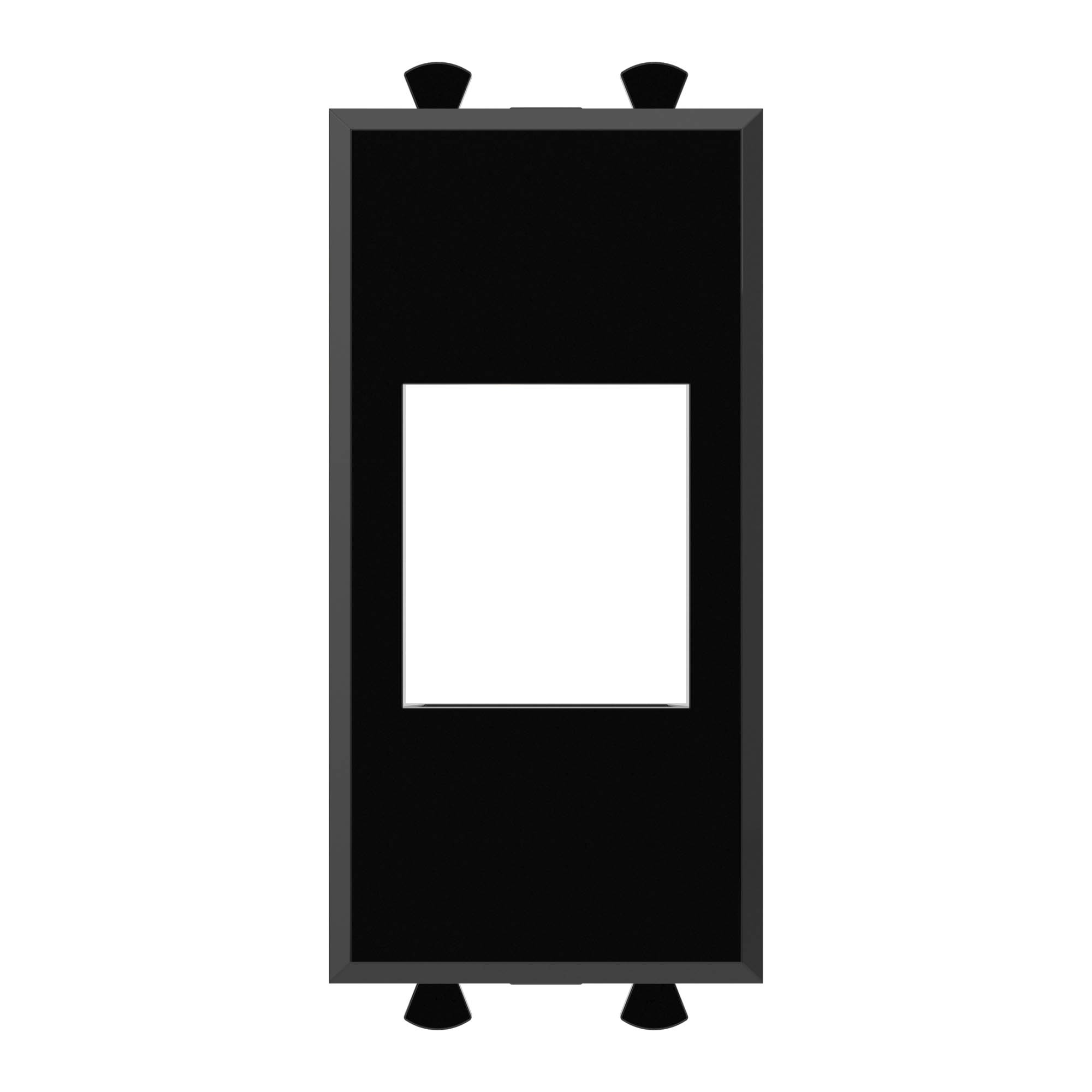 Адаптер без шторки для Keystone, черный квадрат, 1 модуль, Avanti (4402211)