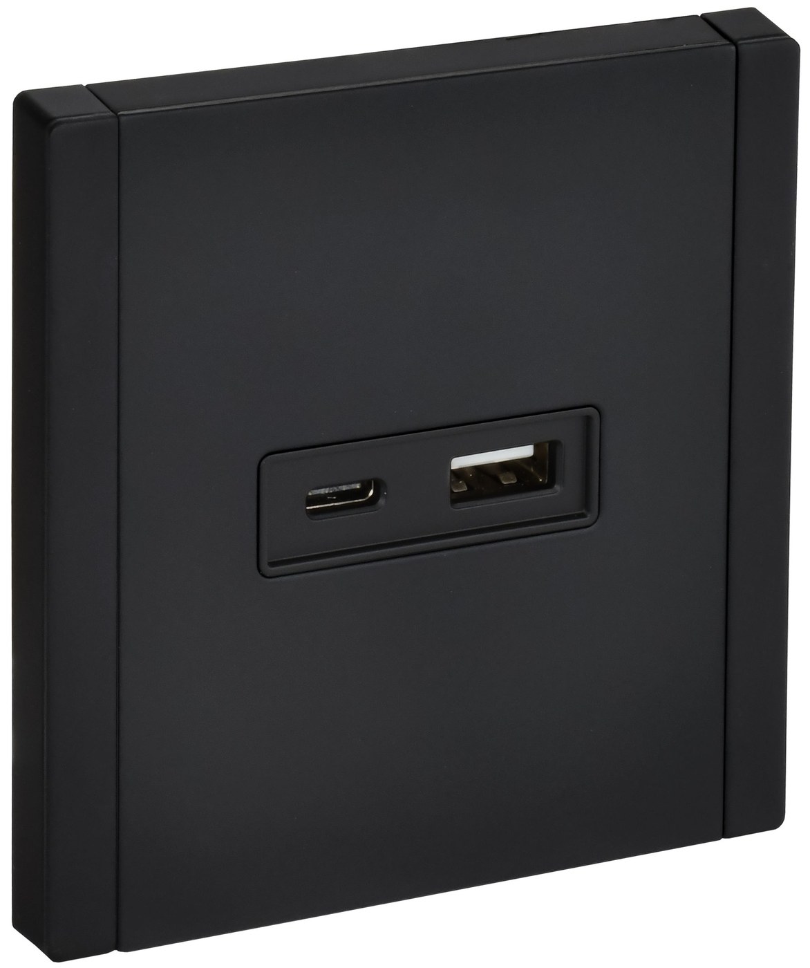 FORTE&PIANO Розетка USB A+C 18Вт FP151M скрытой установки металл черный (FP-U22-018-M-K02)
