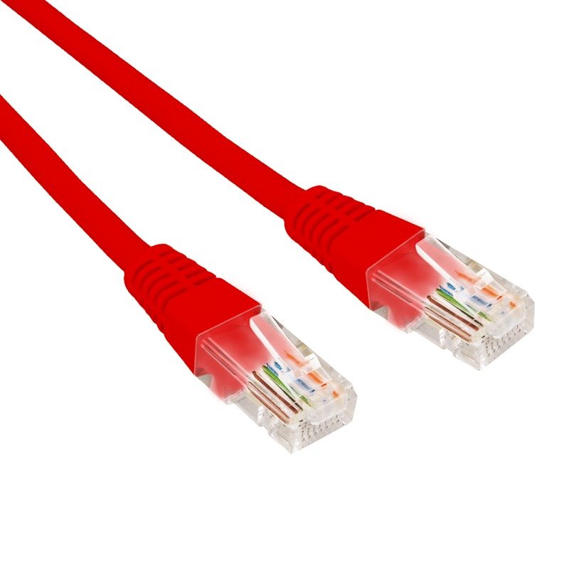 Патч-корд U/UTP CAT 6, RJ45-RJ45, 26AWG, LSZH, красный, 2м REXANT (02-0293-2)