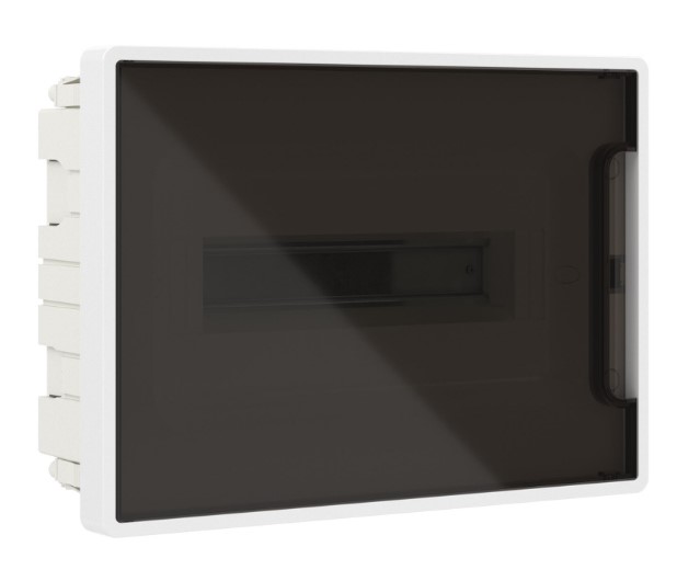 Щиток встраиваемый с дверцей 12 модулей белый FRAME с 2 шинами PEN (F12B3WD)