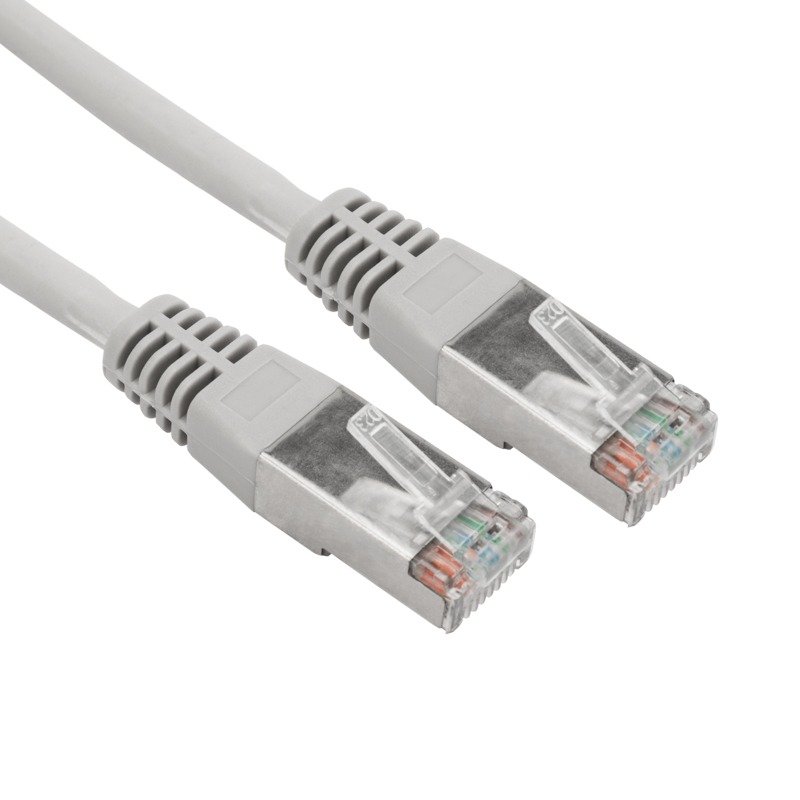 Патч-корд F/UTP, CAT 5e, RJ45-RJ45, 26AWG, LSZH, серый, 1м  REXANT (02-0110-1)