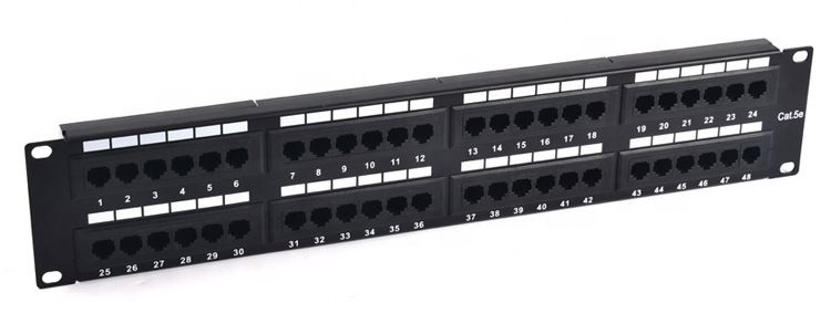Патч-панель 19", 48хRJ-45, UTP, Cat.5e, 2U (10-0405)