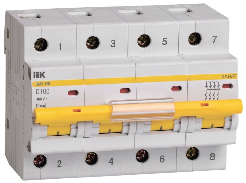 ВА47-100 4P D 100А 10кА KARAT (MVA40-4-100-D)