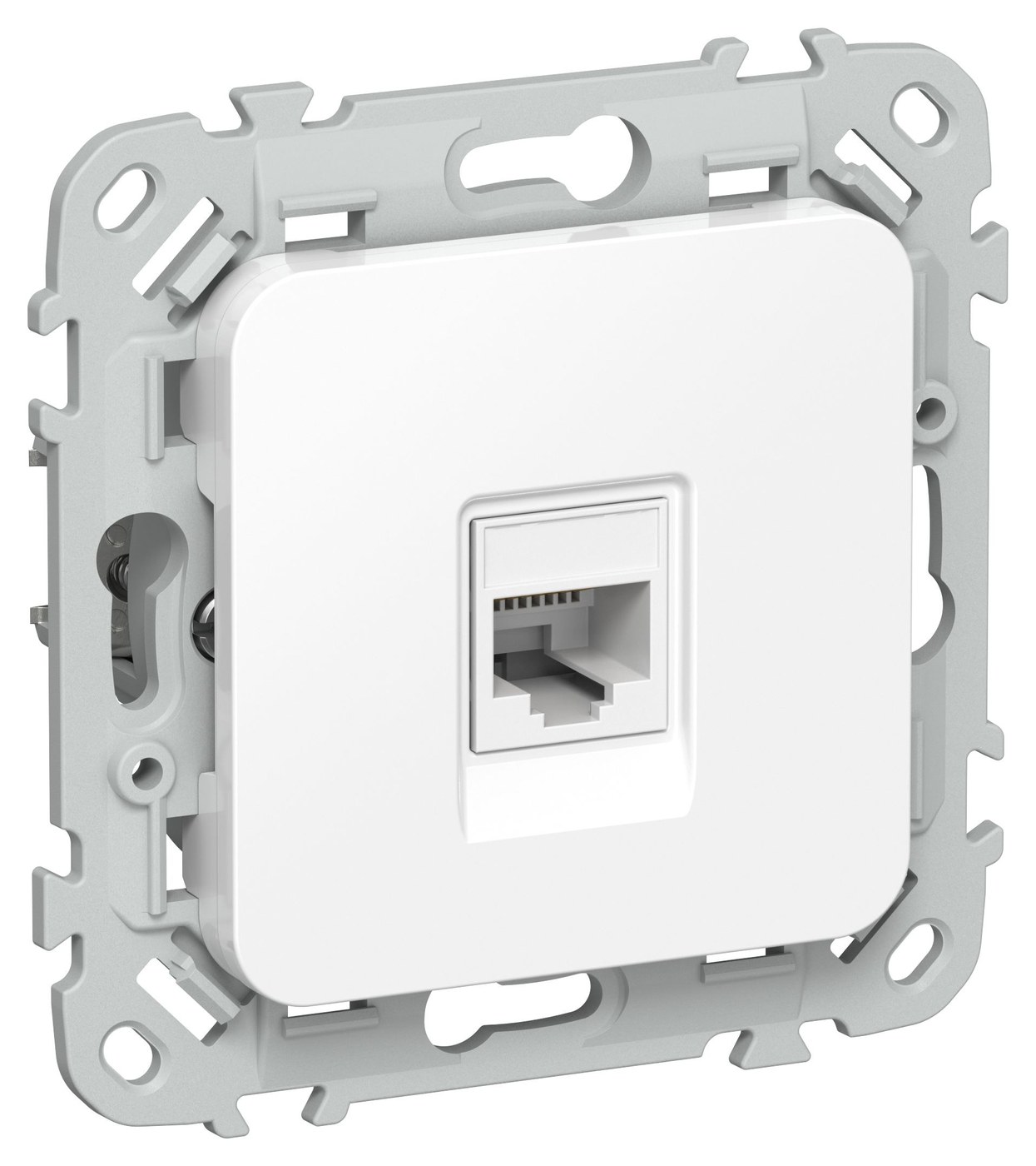 FLITE Розетка компьютерная RJ45 кат 5Е UTP РК5е-1-0-ФлБ скрытой установки белый (FI-K12-1-K01)
