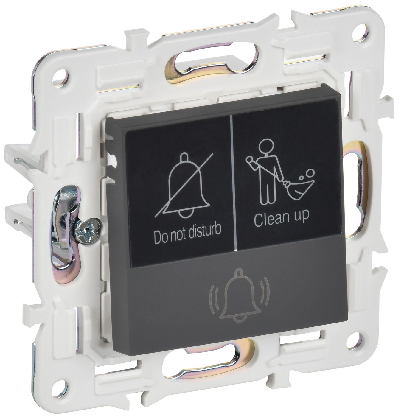 SKANDY Кнопка звонка с индикацией для отелей 10А SK-V17G графит (SK-V14-2-10-K53)