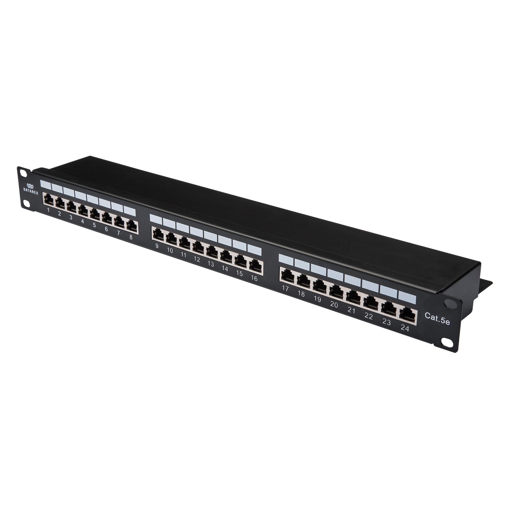 Коммутационная панель кат.5е, STP, 19", 1U, 24xRJ45, 568A/В, черный (DR-401120)