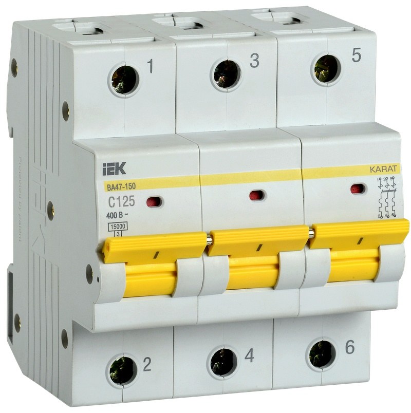 ВА47-150 3P C 125А 15кА KARAT (MVA50-3-125-C)