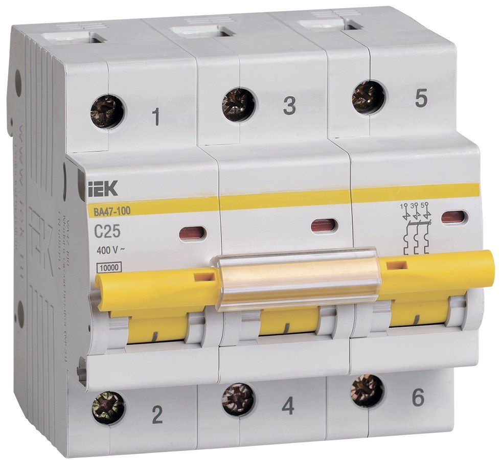 ВА47-100 3P C 25А 10кА KARAT (MVA40-3-025-C)