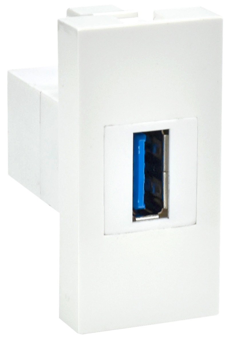 Розетка USB PRIMER A 3.0 РКЮ-10-00-П 1 модуль белая (PR-KK40D-RU-0-1-A3-K01)