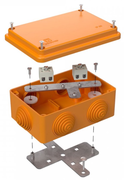 Коробка огнестойкая для о/п Е15-Е120 RAL2003 120х80х50 (40-0340-FR2.5-4) (Промрукав)