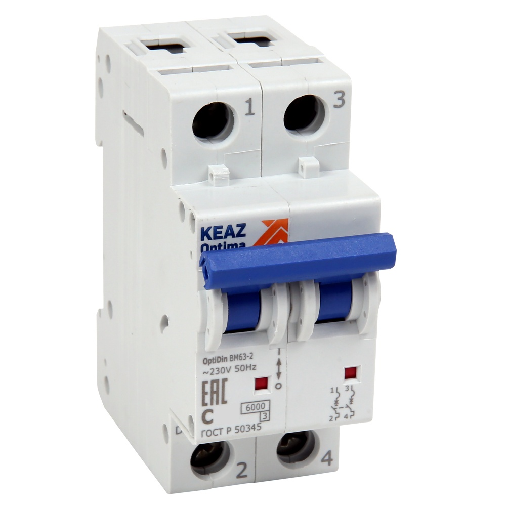 OptiDin BM63-2C16-УХЛ3, КЭАЗ (293224)