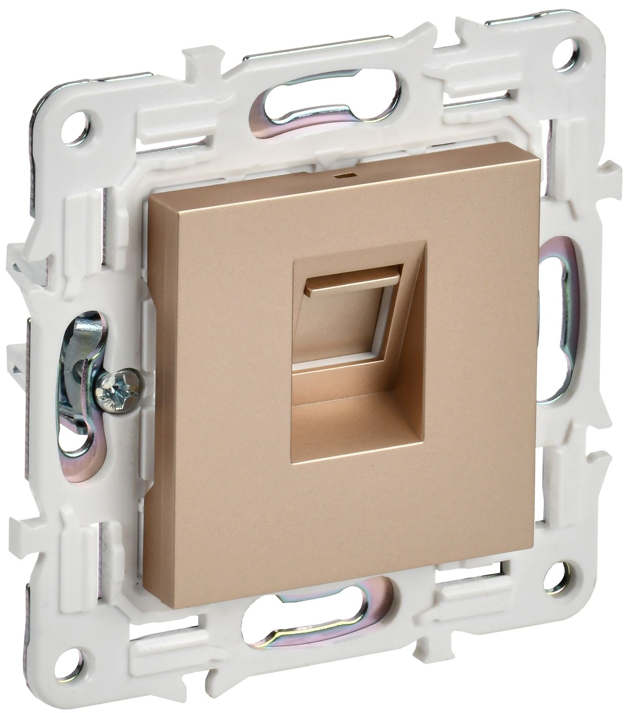 SKANDY Розетка компьютерная 1-местная RJ45 кат.5E SK-K01Sa скрытой установки песочный (SK-K10-1-K98)