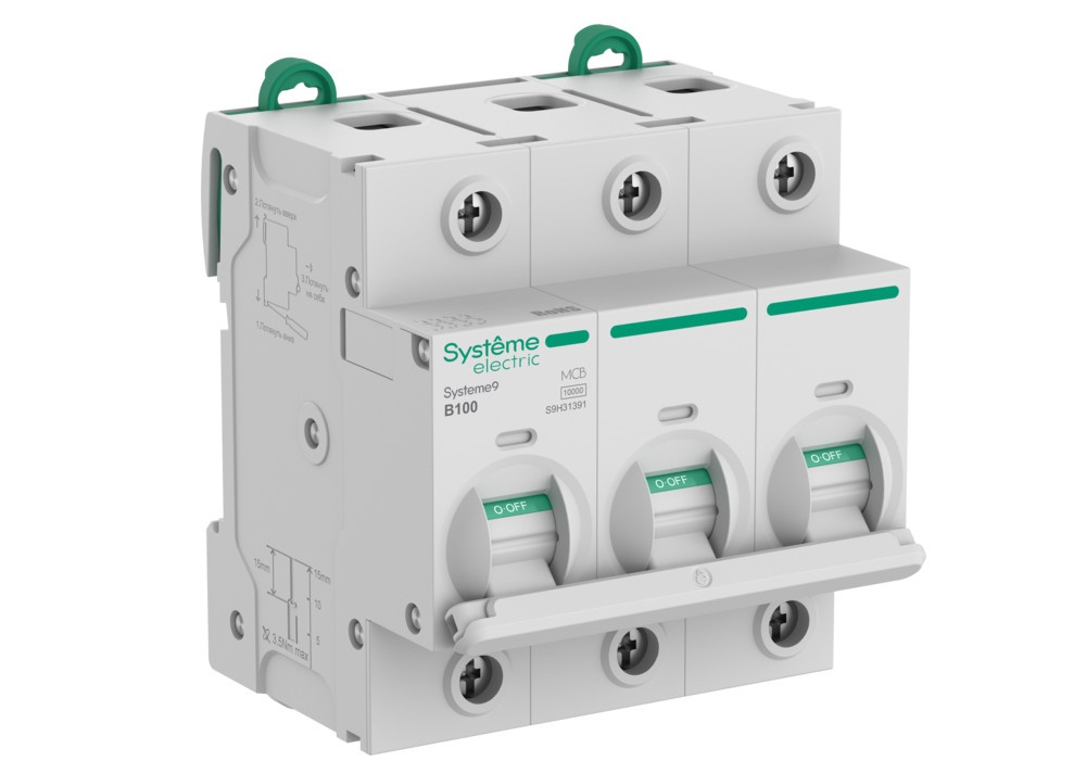 Systeme9 3P 100A 10 kA 400В B 27мм (S9H31391)