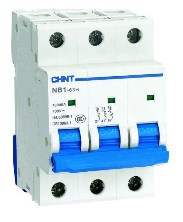NB1-63H 3P 20А 10кА х-ка C (R) CHINT (179870)
