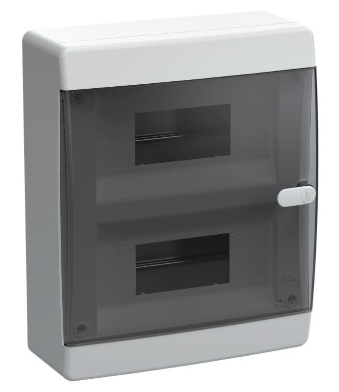 Корпус пластиковый UNION Compact ЩРН-П-18 IP41 черная прозрачная дверь (UIC-KP12-N-18-41-K01)