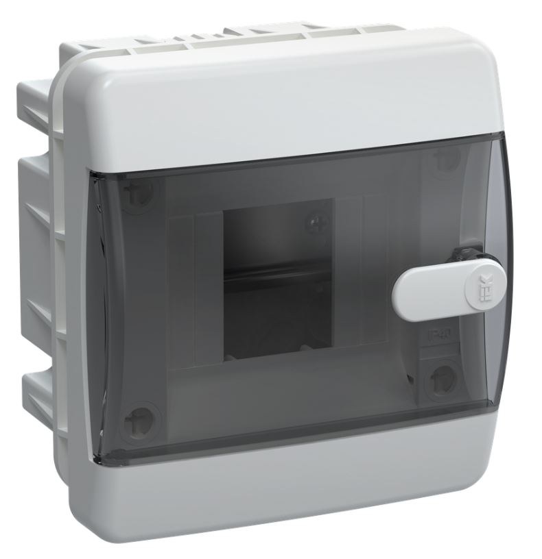 Корпус пластиковый UNION Compact ЩРВ-П-4 IP41 скрытой установки черная прозрачная дверь (UIC-KP12-V-04-41-K01)