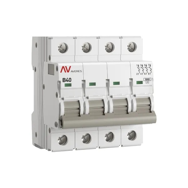 AV-10 4P 40A (B) 10kA AVERES (mcb10-4-40B-av)