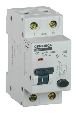 GENERICA АВДТ 32 C10 2Р 30мА (MAD25-5-010-C-30)