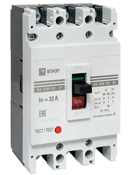 ВА-99М 100/32А 3P 10In 35кА (mccb99-100-32m)
