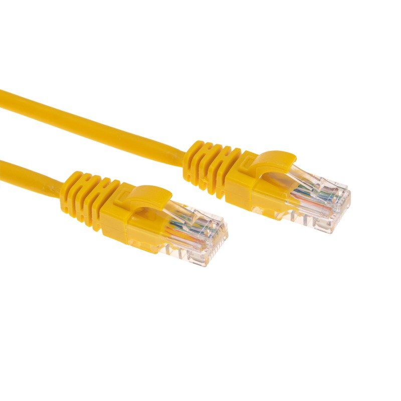Патч-корд U/UTP, CAT 5e, RJ45-RJ45, 26AWG, LSZH, желтый, 3м  REXANT (02-0105-3)
