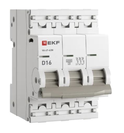 ВА 47-63N 3P 16А (D) 6кА PROXIMA (M636316D)