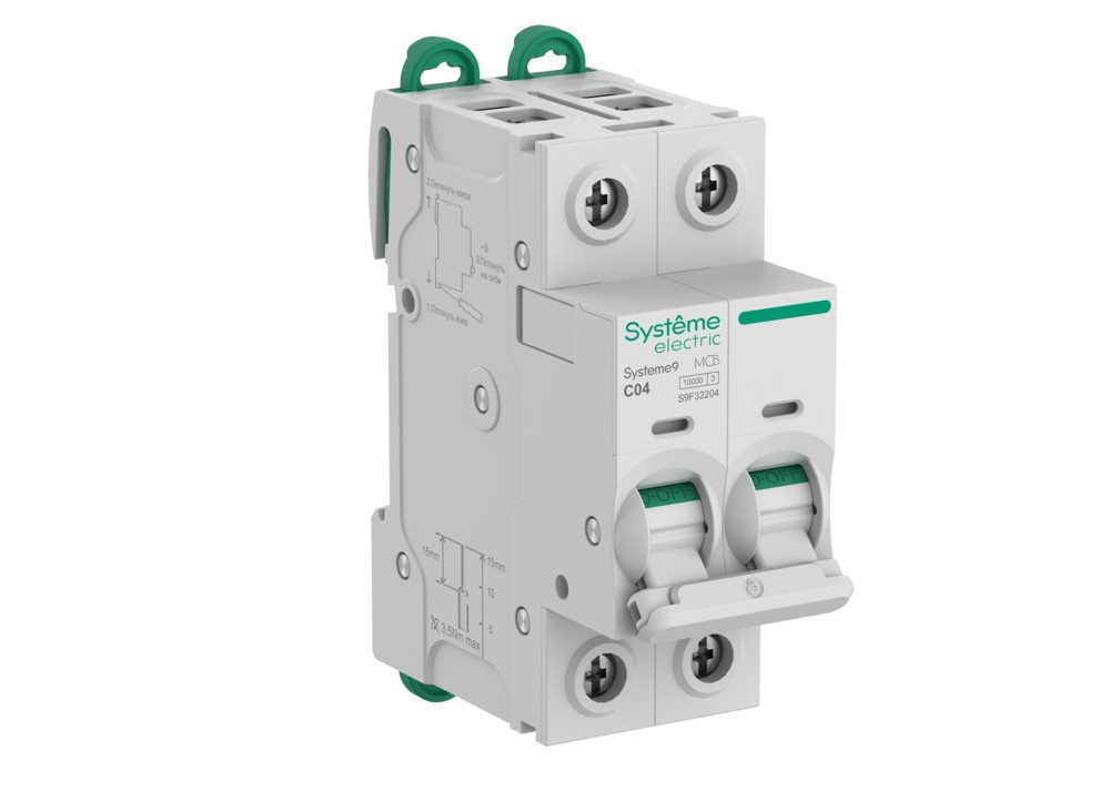 Systeme9 2P 4A 10kA 400В C (S9F32204)