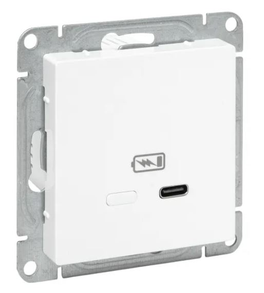 Механизм розетки USB-С, быстрая, белый Эпика (UP1-SOW-USBCF)