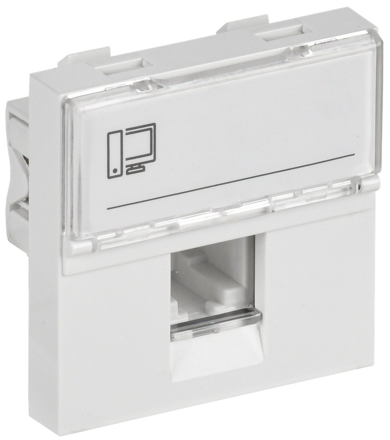 Розетка компьютерная RJ45 PRIMER РКИ-20-00-П-6 UTP кат.6 2 модуля белая (PR-KK40D-RI-0-2-1C06U-K01)