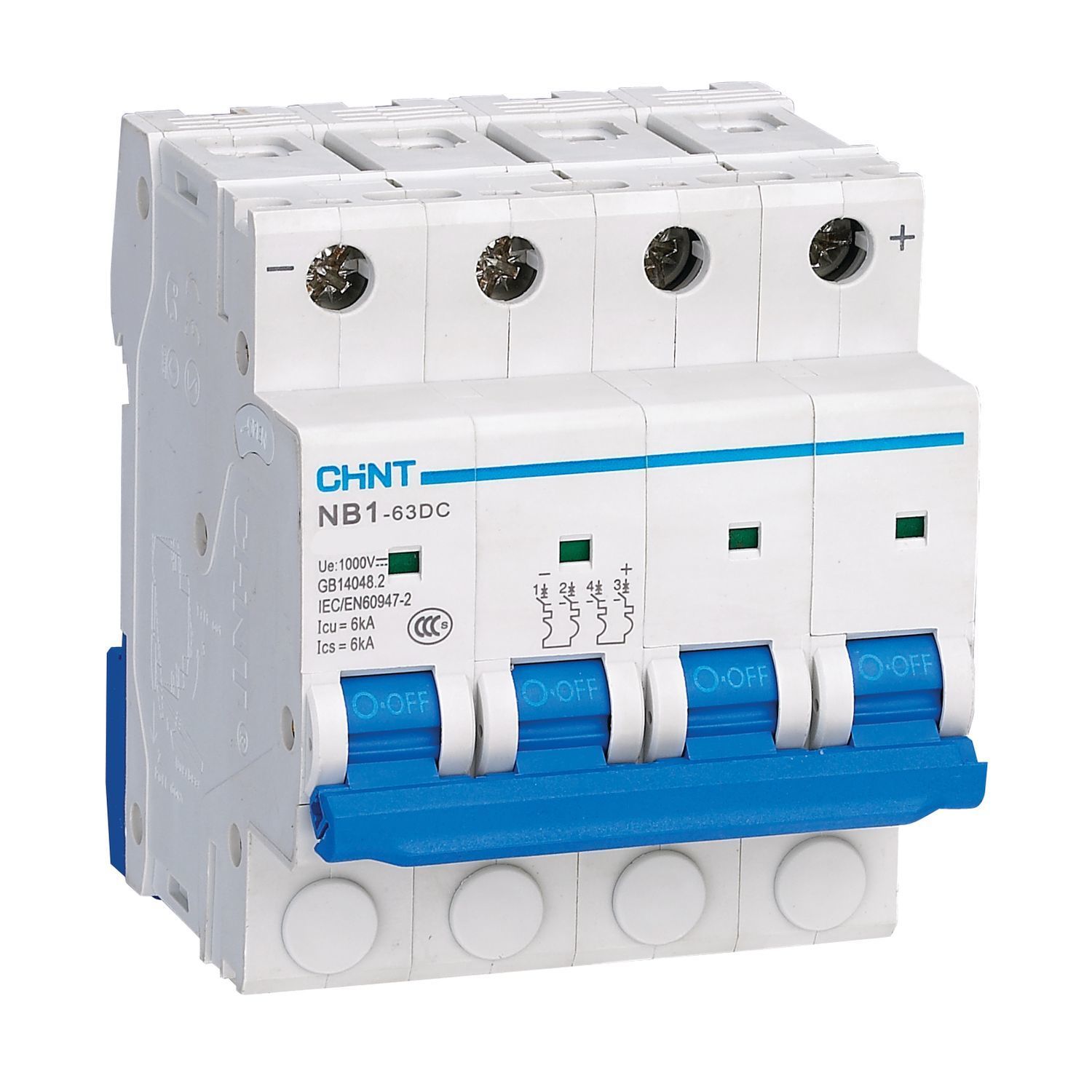 NB1-63DC 4P 32А 6кА х-ка C 1000В DC (R) CHINT (182737)