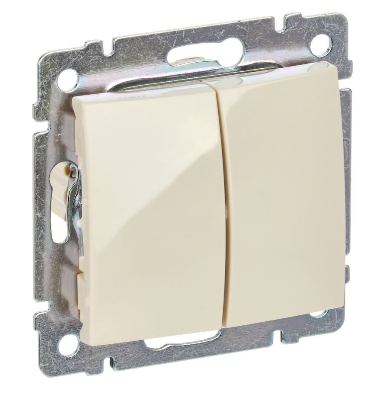 Valena DIY переключатель 2-клавишный, скрытой установки, слоновая кость (695604)