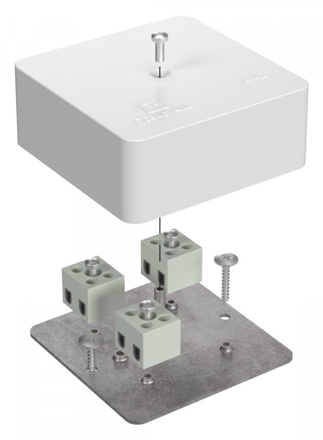 Коробка огнестойкая для кабель-канала Е15-Е120 RAL9003 75х75х30 (40-0450-FR1.5-6) (Промрукав)
