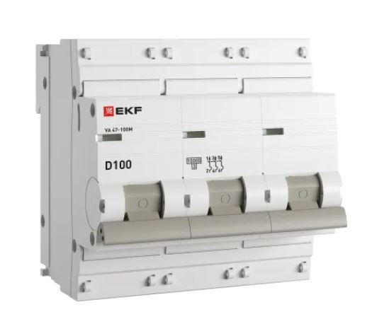 ВА 47-100M 3P 100А (D) 10kA PROXIMA (mcb47100m-3-100D-pro)