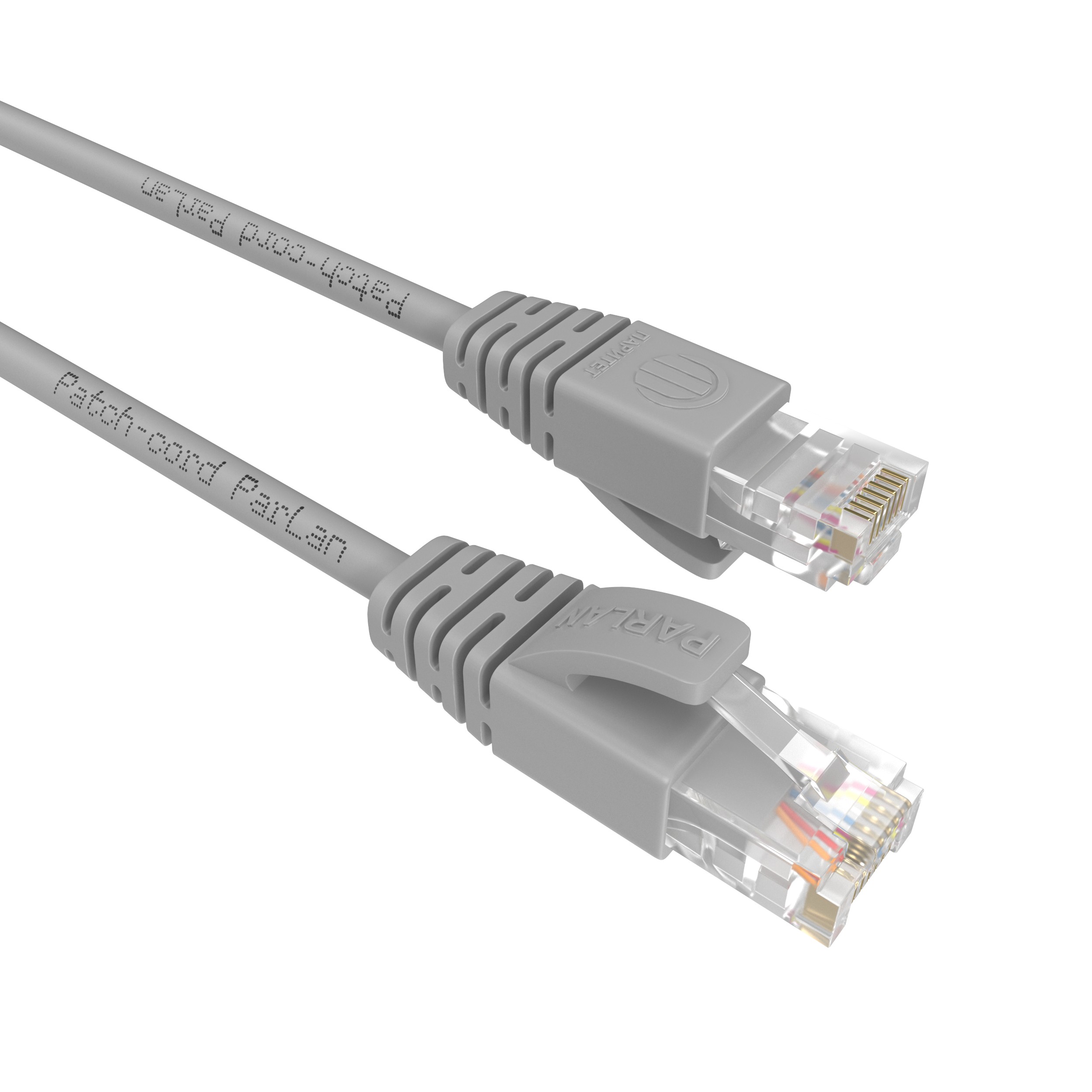 Patch-cord ParLan U/UTP Cat 5e ZH 4х2х0,60 Flex RJ45-RJ45 GY 4,6m серый (765891)