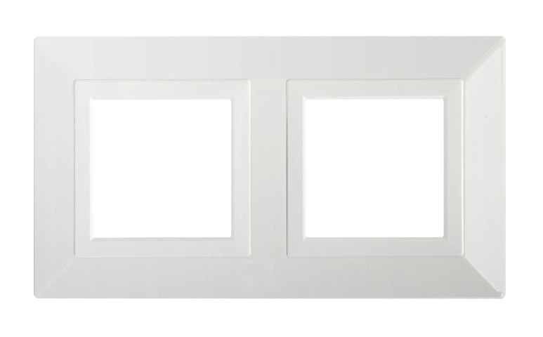 Рамка из металла 2 поста 4 модуля, Avanti, белая (4400854)